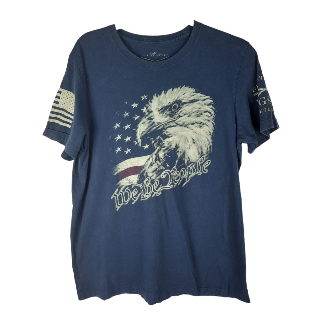 Grunt Style Men's Navy Blue Short Sleeve Crew Neck Tee. Size. Large